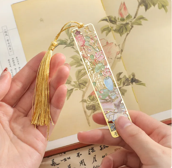 Retro Metal Bookmarks Metal Flower Bookmark Engraved Hollow For Book Club Teacher Reading