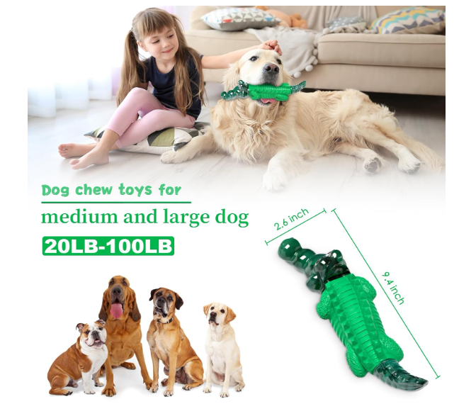 Indestructible Dog Chew Toys for Aggresive Chewers-Tough Dog Toys for Small/Medium/Large Dogs Breed