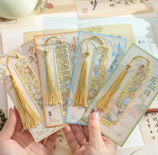 Retro Metal Bookmarks Metal Flower Bookmark Engraved Hollow For Book Club Teacher Reading