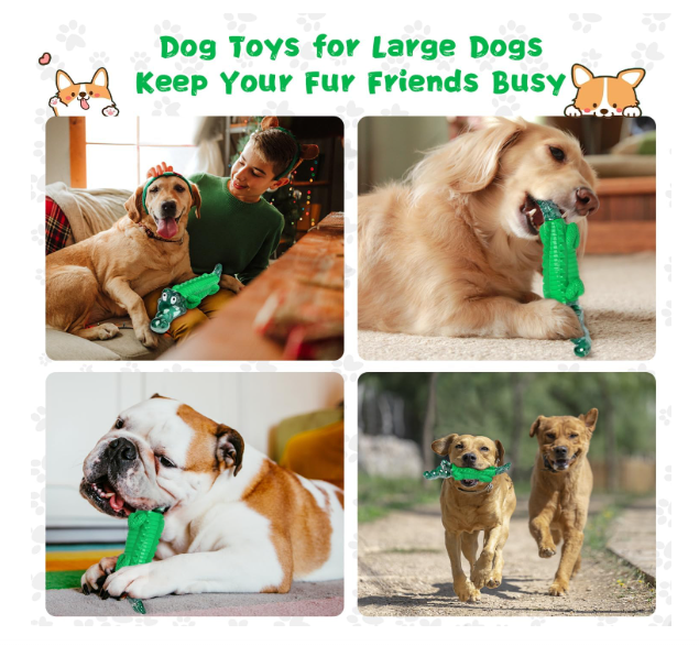 Indestructible Dog Chew Toys for Aggresive Chewers-Tough Dog Toys for Small/Medium/Large Dogs Breed