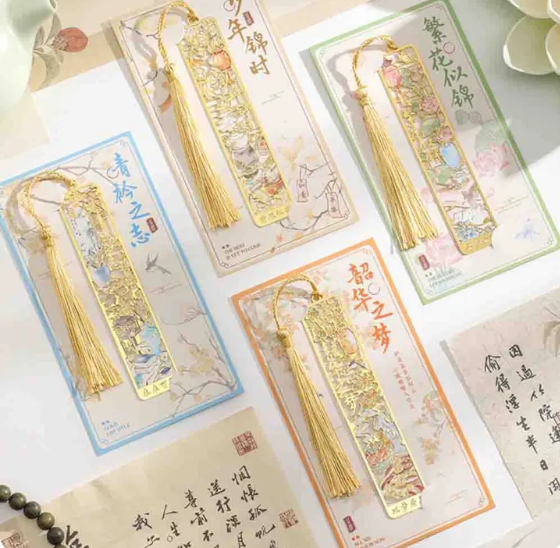 Retro Metal Bookmarks Metal Flower Bookmark Engraved Hollow For Book Club Teacher Reading